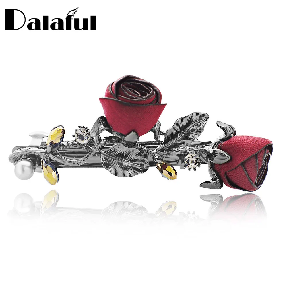 Высокая яркость изысканный цветок для волос заколка из ткани с розовым