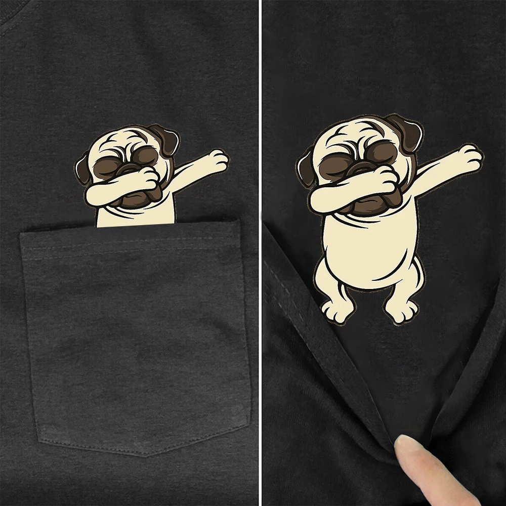 Женские футболки CLOOCL из 100% хлопка модные топы с карманами для богатых собак и