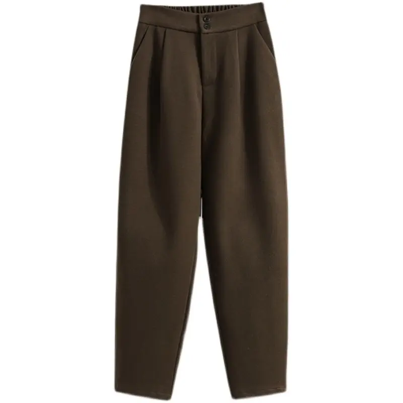 Женские повседневные свободные облегающие брюки с завышенной талией новинка