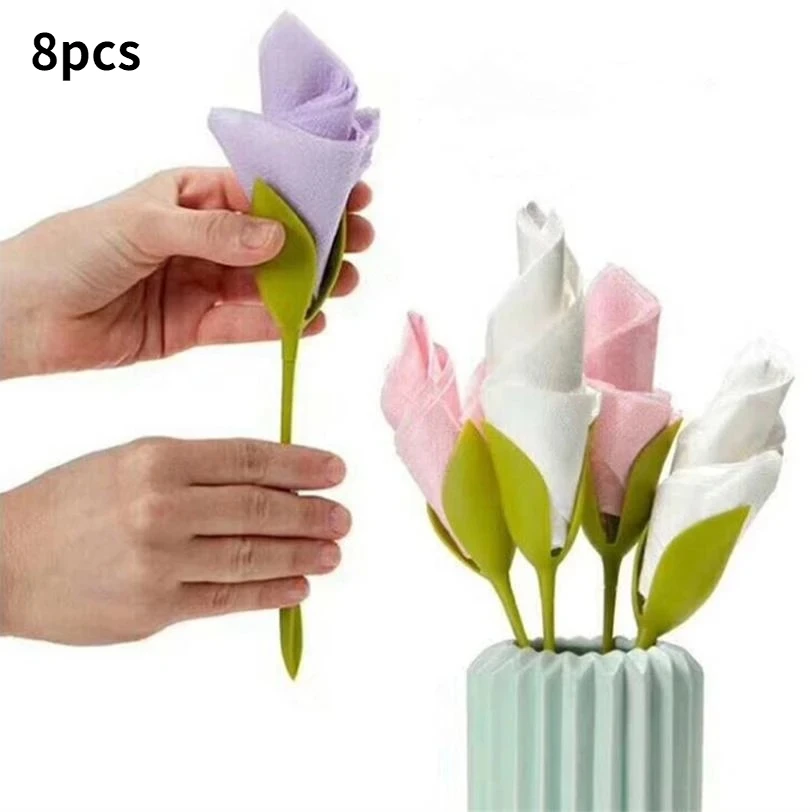 

1/4/6pcs Napkin Holder Household Gathering Paper Towel Holder Tool Roll Flower Serviette Holder Decoration Table Arrangements