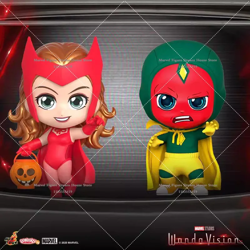 Оригинальные популярные игрушки Marvel COSBABY Mini Q версия Алая Ведьма Ванда фигурка