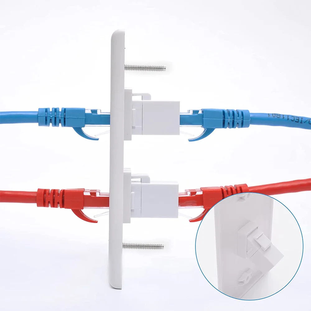 2 шт. настенная пластина Ethernet с портами белая