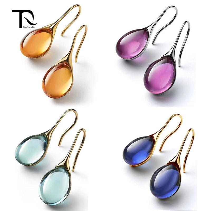 

Висячие серьги в форме капли TrafagaLa, висячие серьги, женские свадебные ювелирные изделия для помолвки, подарок, Изысканная мода с крючком 2022