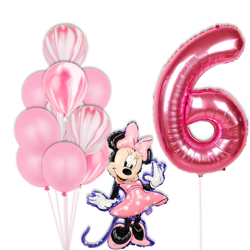 1 компл.. Disney Minnie мультфильм воздушный шар для девочек на день рождения декор свадебная сцена опора подарок для влюбленных дети сувениры игр... (art.: 3920bb977e508) - 3920bb977e508