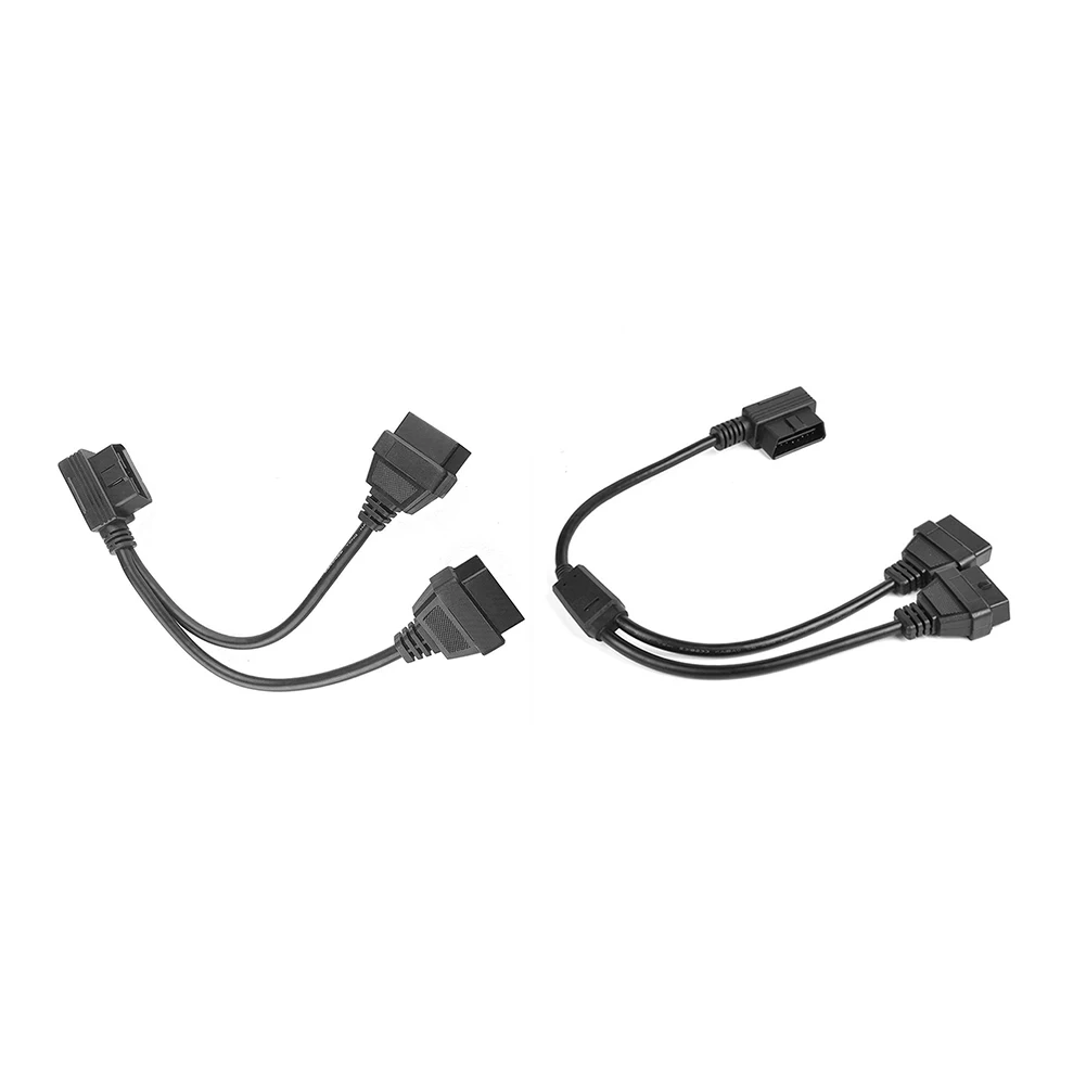 

16-pin Right Angle Extension Cables Connection Line for 2 Y OBDII Extension Diagnosis Cable Connection Line