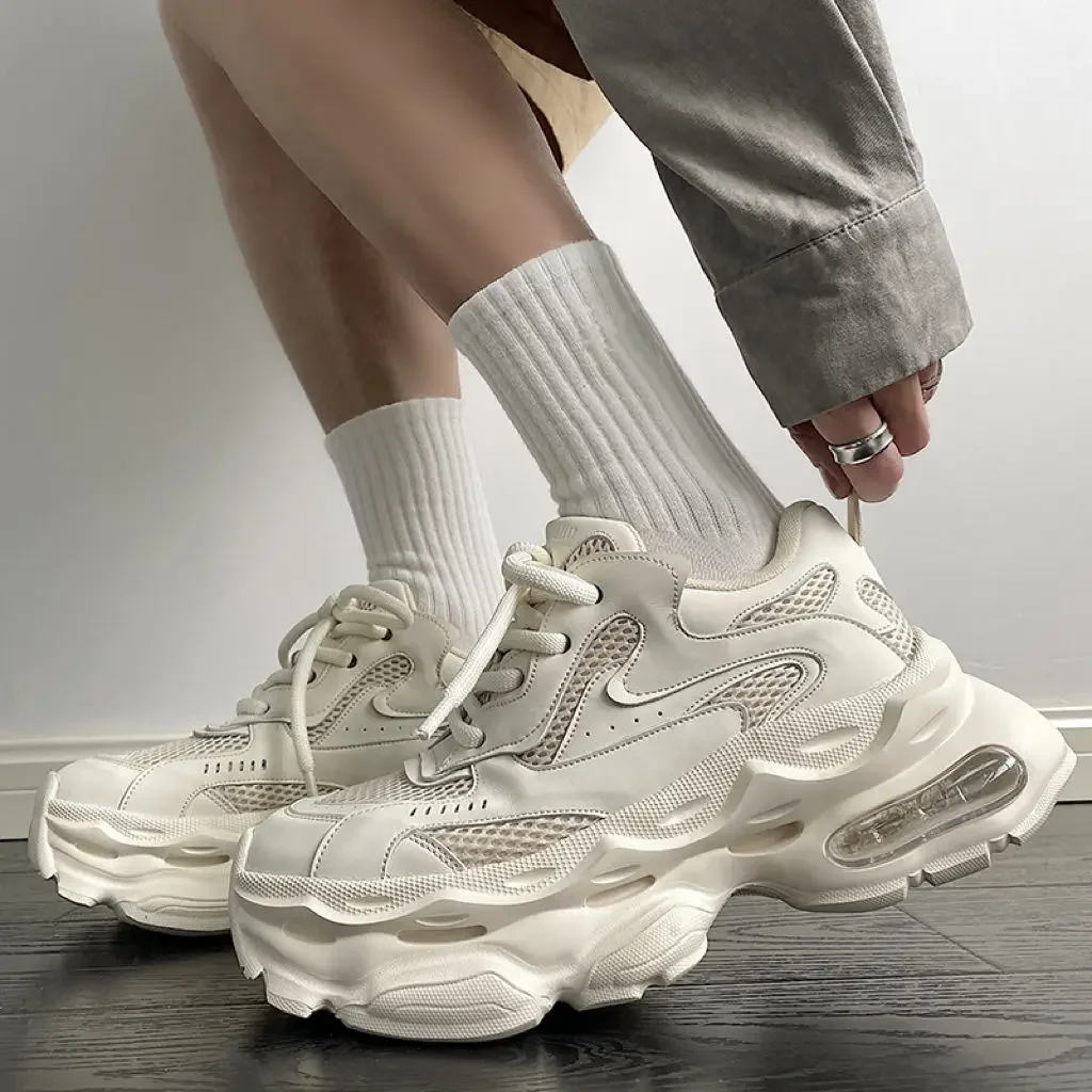 Мужская обувь со скидкой повседневная на толстой подошве увеличивающая рост