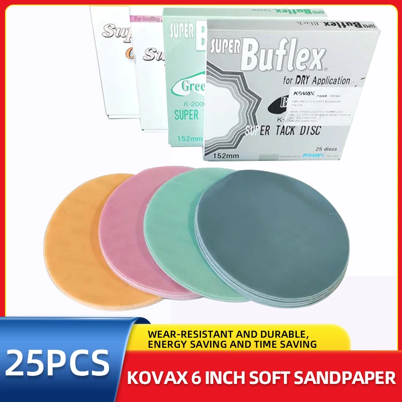 25 Pcs Japan Kovax Sand Paper 6 Inch Automotive Sandpaper  1000 2000 And 3000 Grit Body Sanding Of The Car Abrasive Disc 150mm