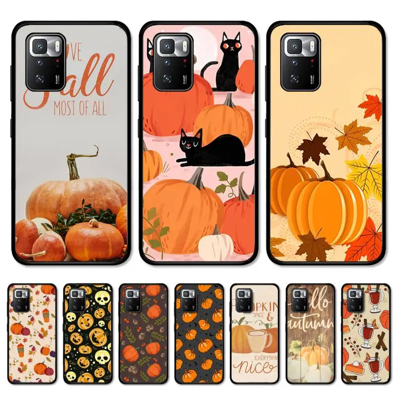 

Happy Autumn Pumpkin Phone Case for Redmi Note 8 7 9 4 6 pro max T X 5A 3 10 lite pro