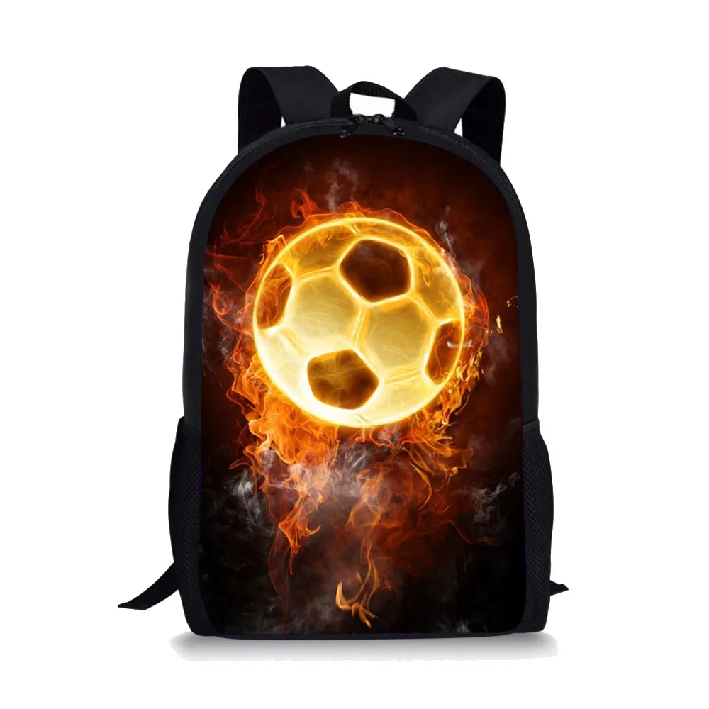 Soccer Element Printing Pattern School Backpacks Personalized Kids Daypack New Design Rucksack for Teenager