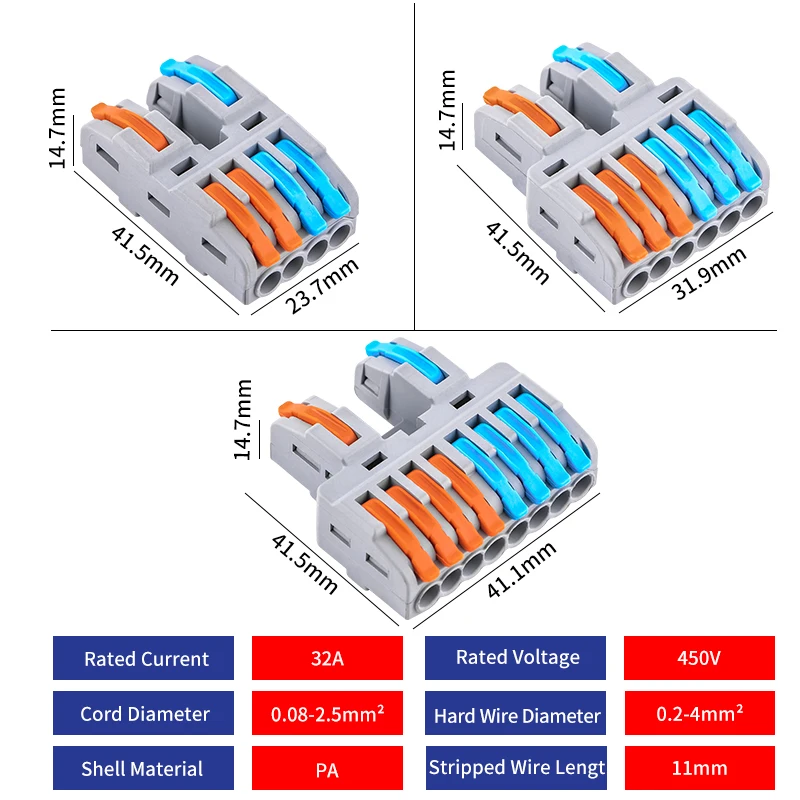 JINH 30 шт. 2 в 4/6/8 выхода CMK 422 быстродействующие клеммные колодки для проводов
