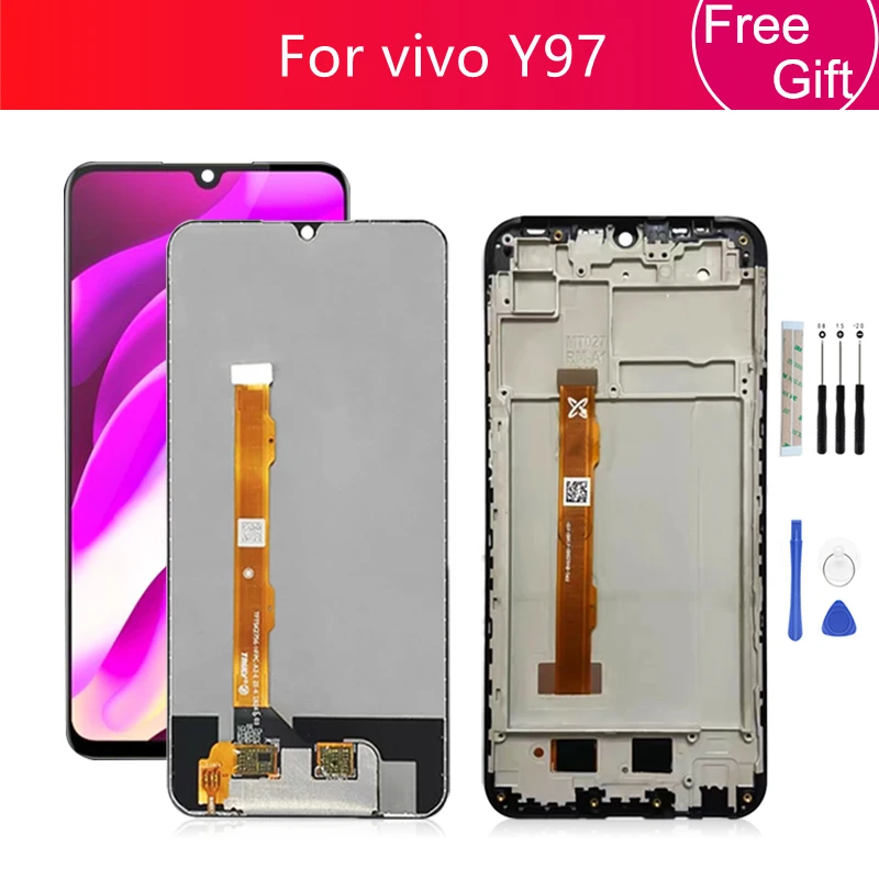 ЖК-дисплей для Vivo Y97 с рамкой V1813A V1813T, запасные части для ремонта экрана 6,3 дюйма