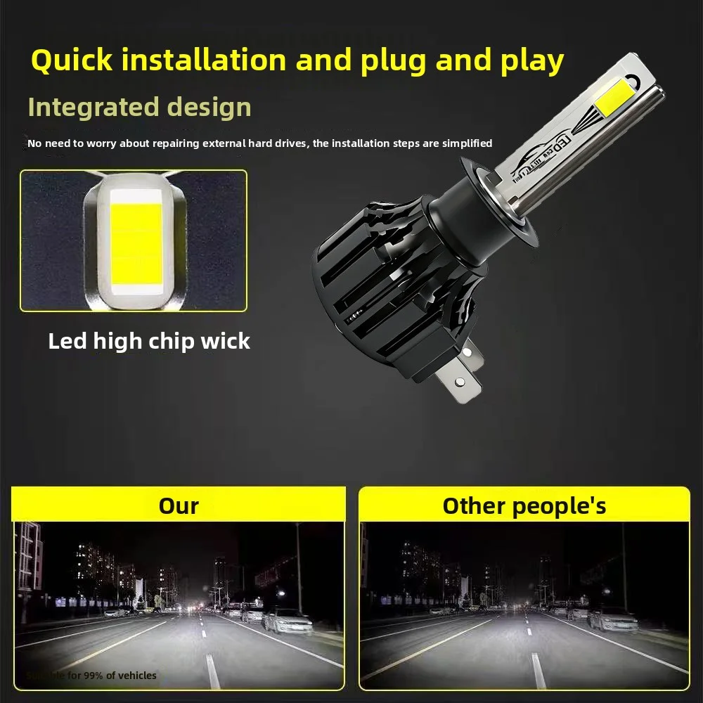 Фото Светодиодные лампы OVEHEL H7 LED Canbus для фар, Plug and Play, H1 H8 H9 H11 9005 9006, 14000000LM, комплекты для автотюнинга, мотоциклетные лампы, 6000K, 12V №4