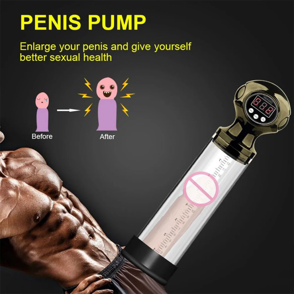 

Electric Penis Pump Dick Enlargement Device Cock Extender Vacuum Trainer Erection Exercise Male Masturbator Adult Product