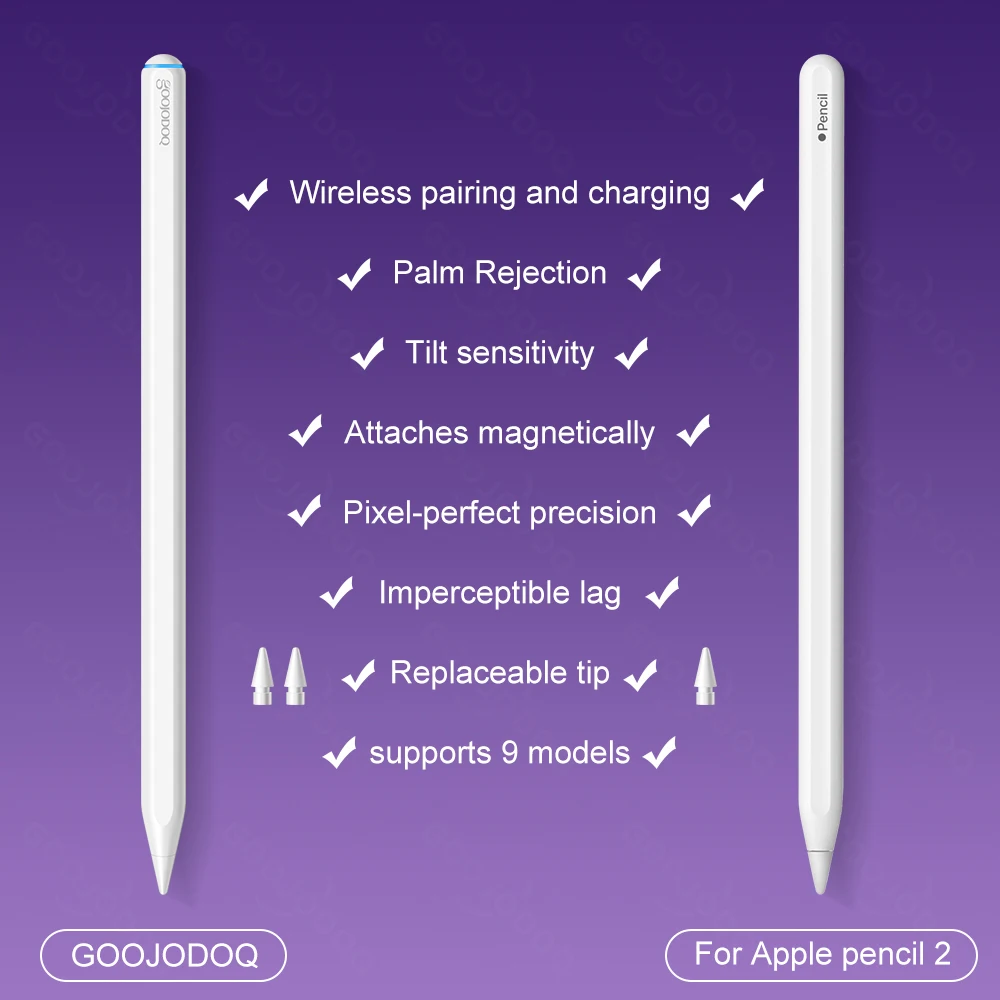 Для Apple Pencil 2 стилус-ручка для iPad Air 5 4 Pro 11 12 9 2021 Mini 6 1 беспроводная защита ладони |