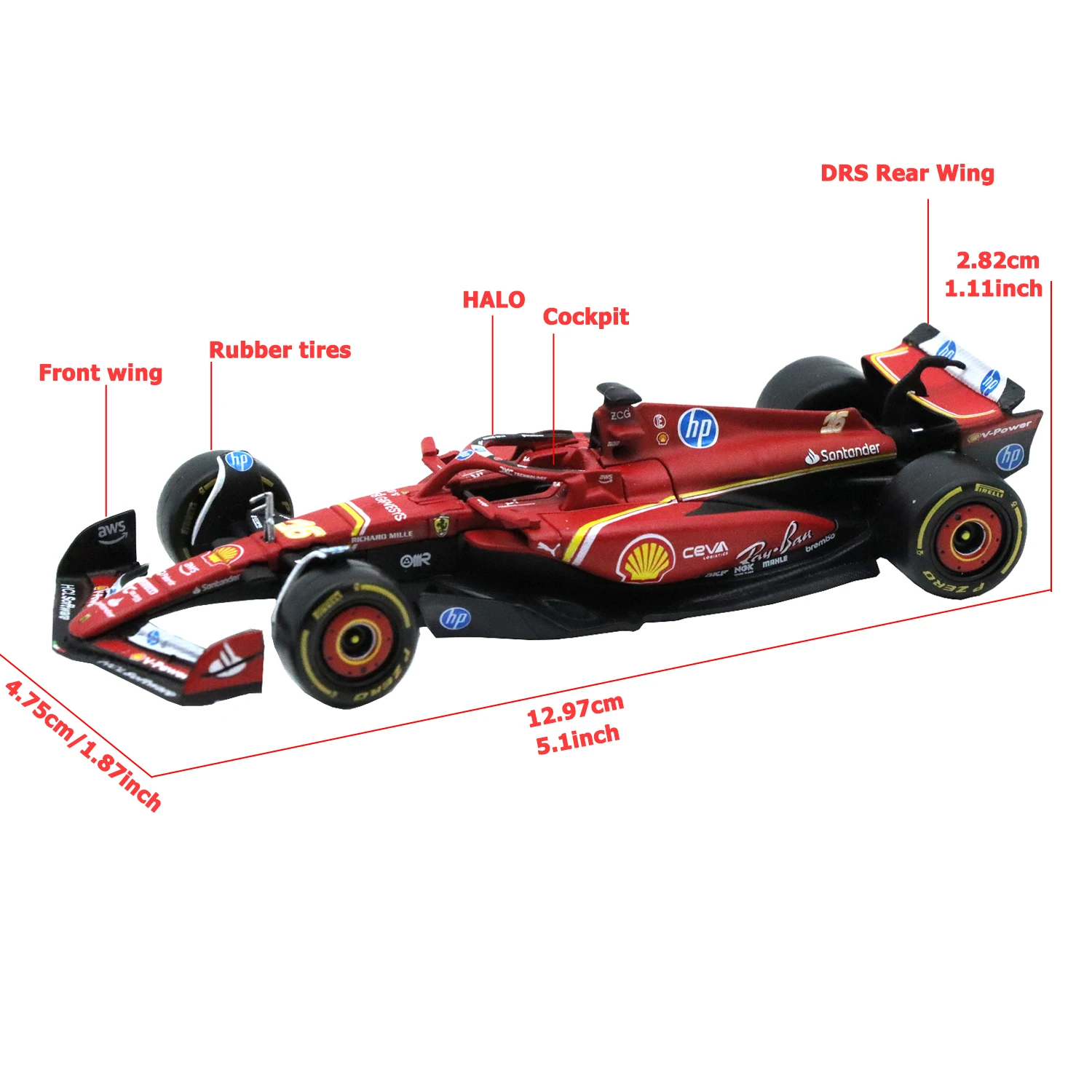 1/43 Bburago 2024 F1 FERRARI SF24 гоночные модели литая под давлением игрушка из сплава