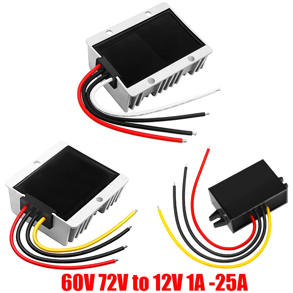 

60V 72V to 12V 1A 3A 5A 10A 16A 20A DC DC Converter Voltage Regulator 20-90v Step Down Buck 12v dc DC Converter For Car Device