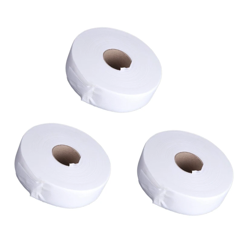 

3Pcs 100 Yards Depilatory Paper Hair Removal Wax Strips Nonwoven Paper Waxing Roles (White)