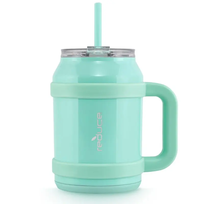 

Vacuum Insulated Stainless Steel Cold1 Mug with Lid and Straw, Mild Mint, 50 fl oz