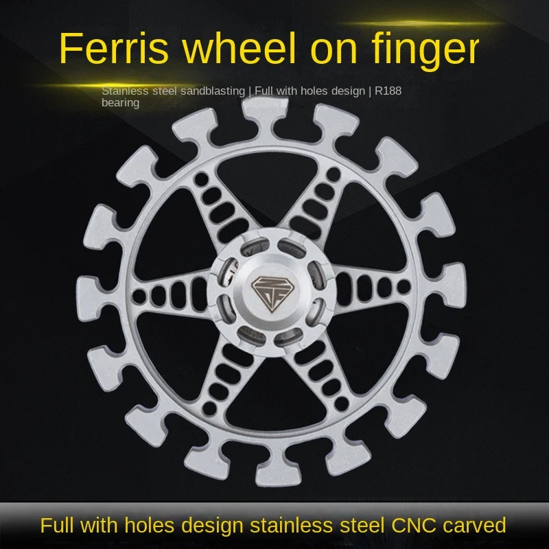 

Ferris Wheel Fingertip Gyro Metal Stainless Steel Custom Full Hollow Design EDC Puzzle Finger Toy Rotation