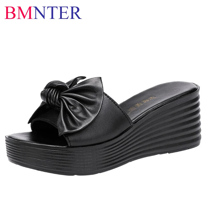 

2023 High Heel Sandal Women Summer Wedges Heel Black Fashion Footwear White Red Open Toe Sandals slippers women winter
