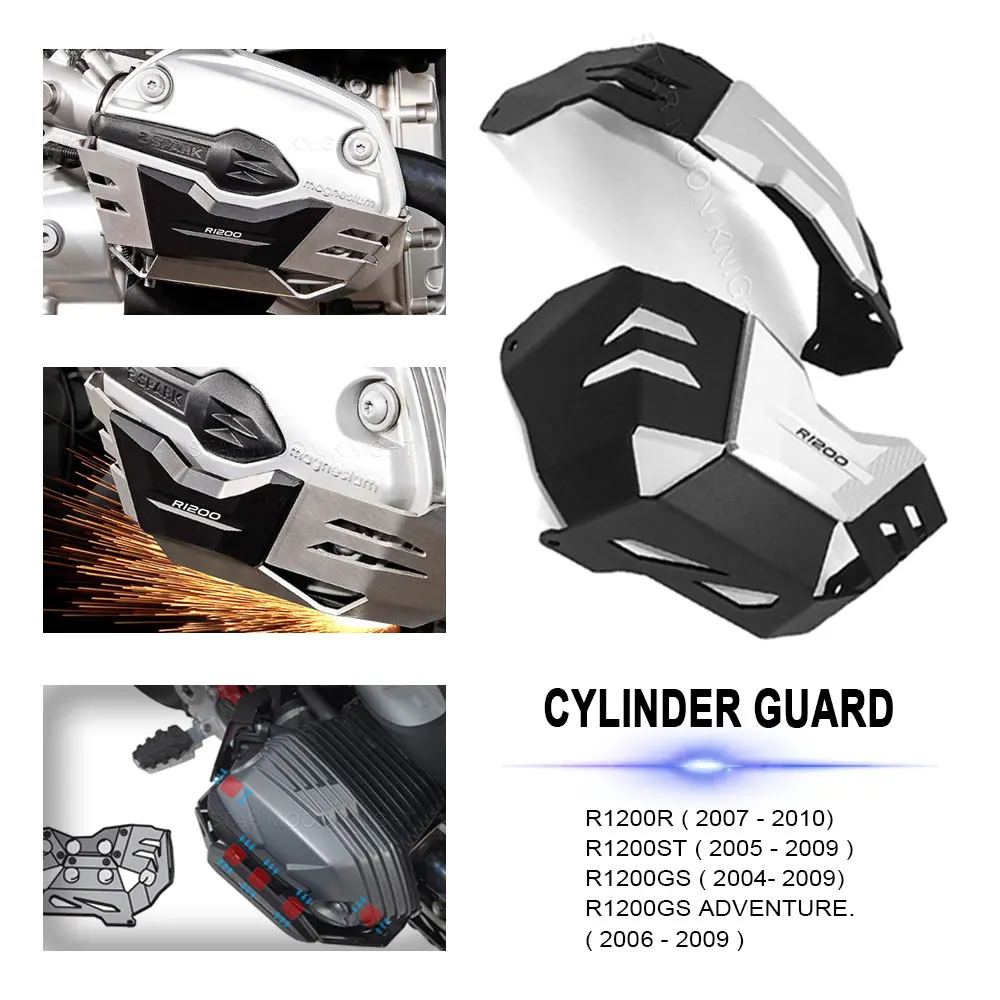 

Защита головки цилиндра мотоцикла R1200GS 2004-2009, защита двигателя для BMW R1200R R1200ST R1200GS, защитная крышка для приключений