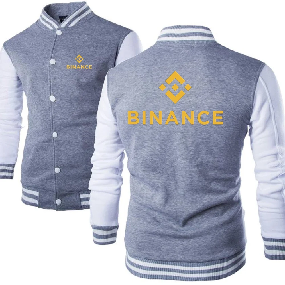 Мужские бейсбольные куртки Binance Crypto хип-хоп молодежная уличная одежда с