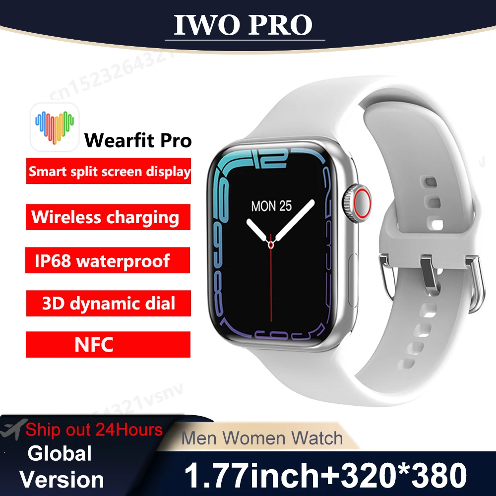 

IWO Smart Watch 2022 men Wireless Charging HW57 Pro original NFC 1.77'' IP68 Waterproof sports fitness watches For Android ios