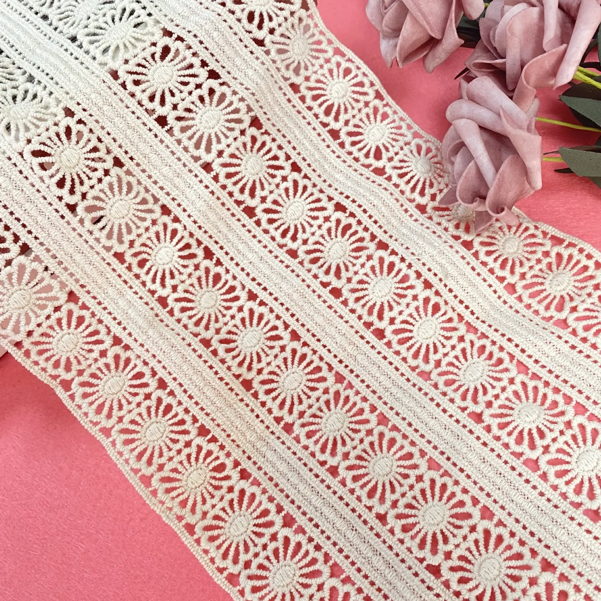 Стильная скатерть из хлопчатобумажной ткани с вышивкой кружевная ткань