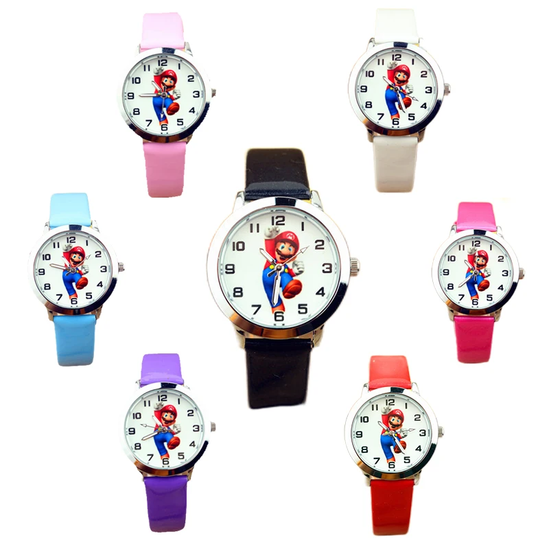 

Super Mario Cartoon Children's Watch 3D Cartoon Anime Game Character Quartz Electronic Fashion Watch Kids Birthday Party Gifts