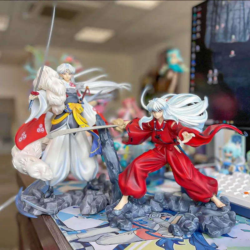 

Аниме-фигурка Inuyasha Sesshoumaru, экшн-фигурки из искусственной кожи, украшение, детские игрушки, подарок на день рождения
