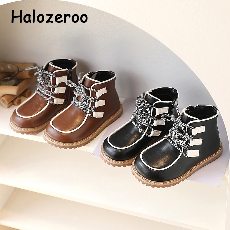 

Осенние новые детские ботинки Martin, брендовая обувь для маленьких девочек, модные черные ботинки для малышей, Детские повседневные ботинки, кожаная обувь до щиколотки для мальчиков