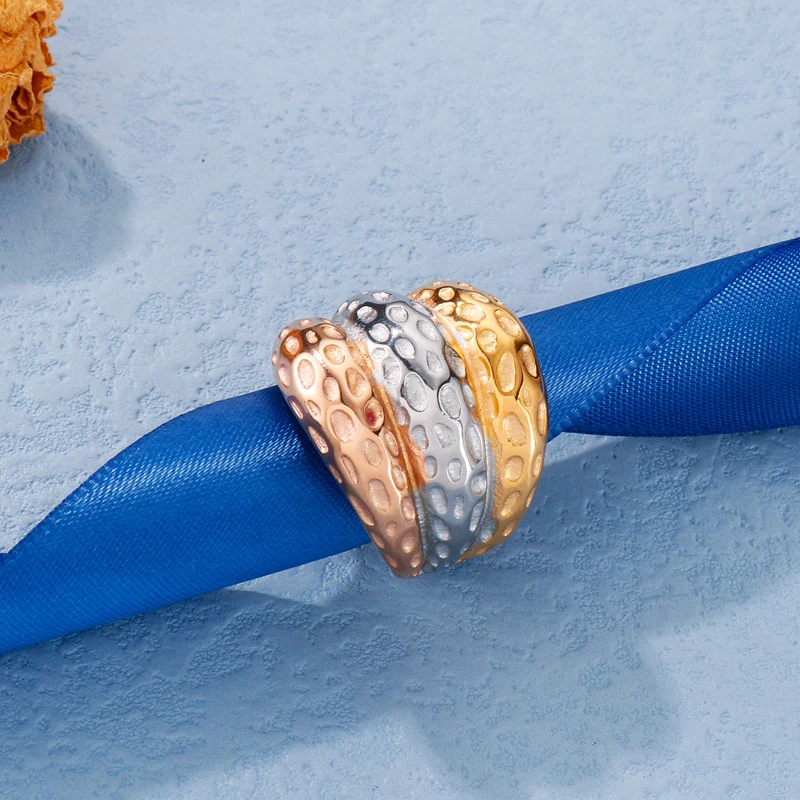 Кольца с сыром золотого цвета для женщин 3-слойные очаровательные женские кольца