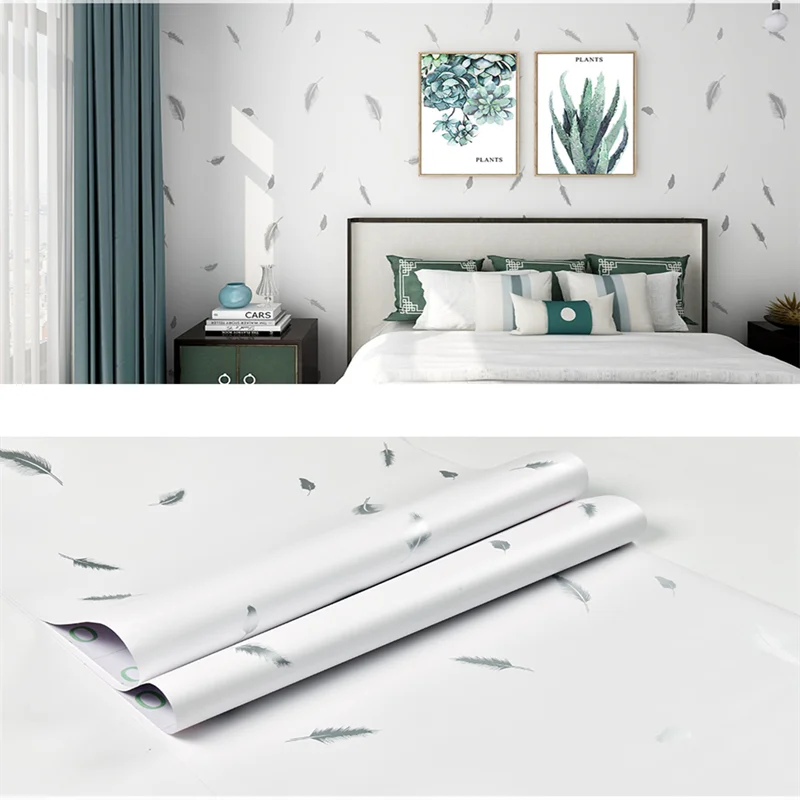 Обои из ПВХ с перьями самоклеящиеся съемные водонепроницаемые для рабочего
