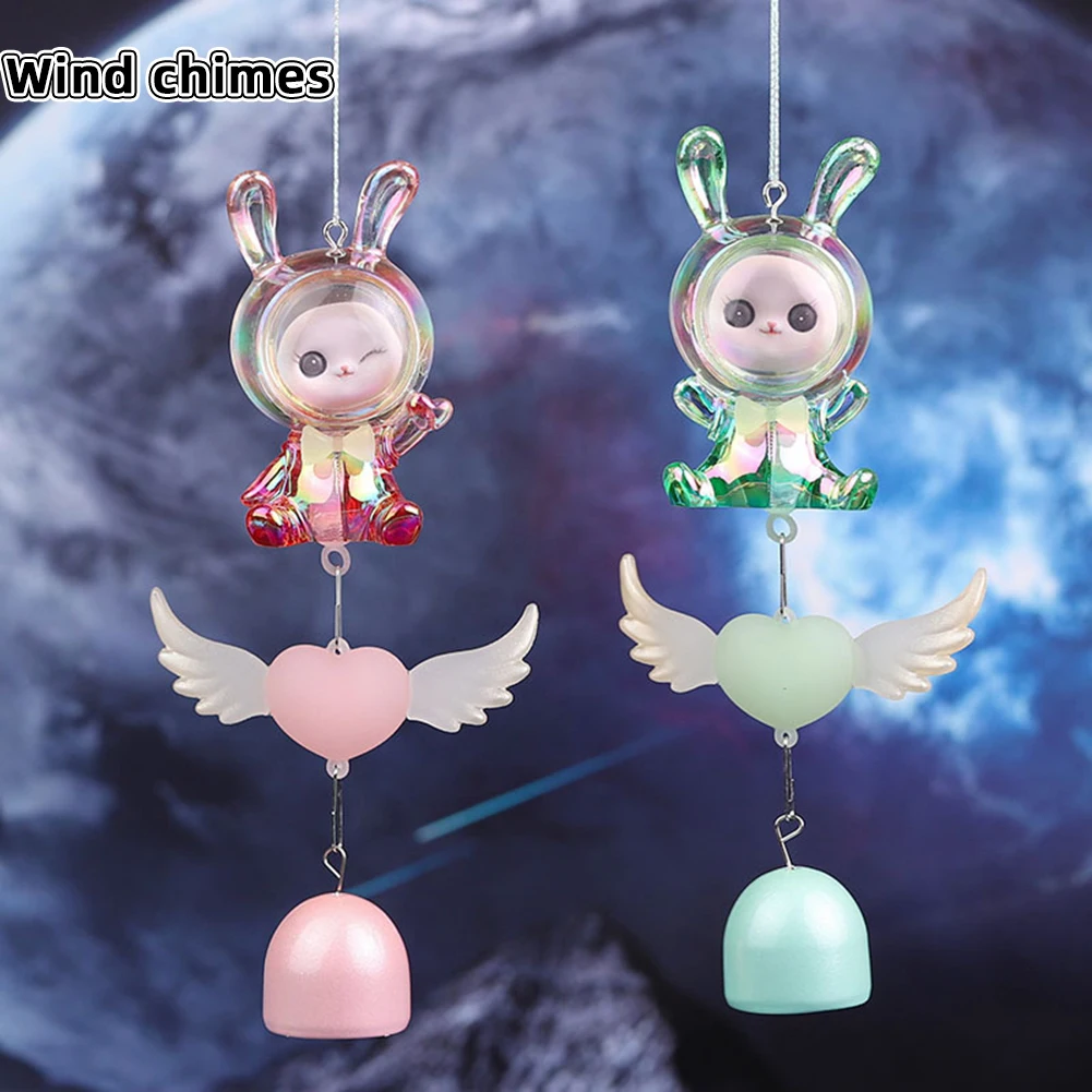 

2022 Cute Astronaut Wind Chimes Big Bell Tube Coconut Handmade Wind Chime Decor GiftIndoor And Outdoor Wall Hanging Kids Gifts