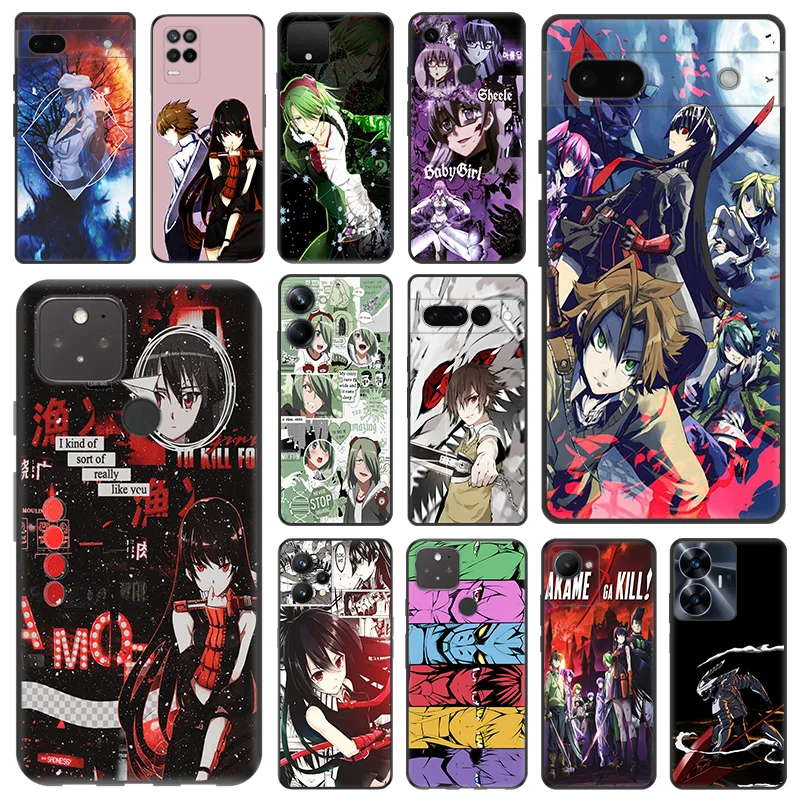 Черный матовый чехол для телефона Motorola Moto Edge 30 40 20 Pro G200 One Fusion Anime Akame Ga Kill Pixel 8a 7a 6a 7 8