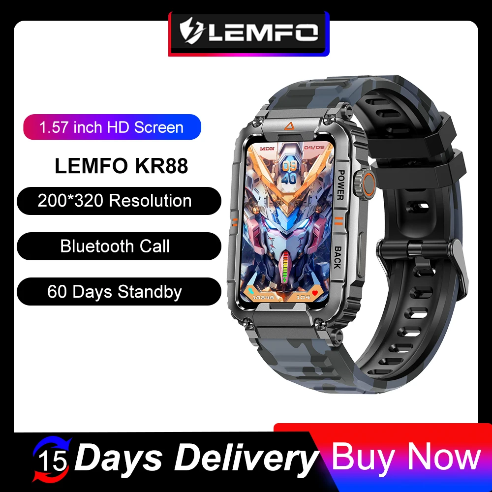 

LEMFO Smart Watch Men Women Bluetooth Call Waterproof Sport Smartwatch 2023 Fitness Bracelet 60 Days Standby For Android IOS