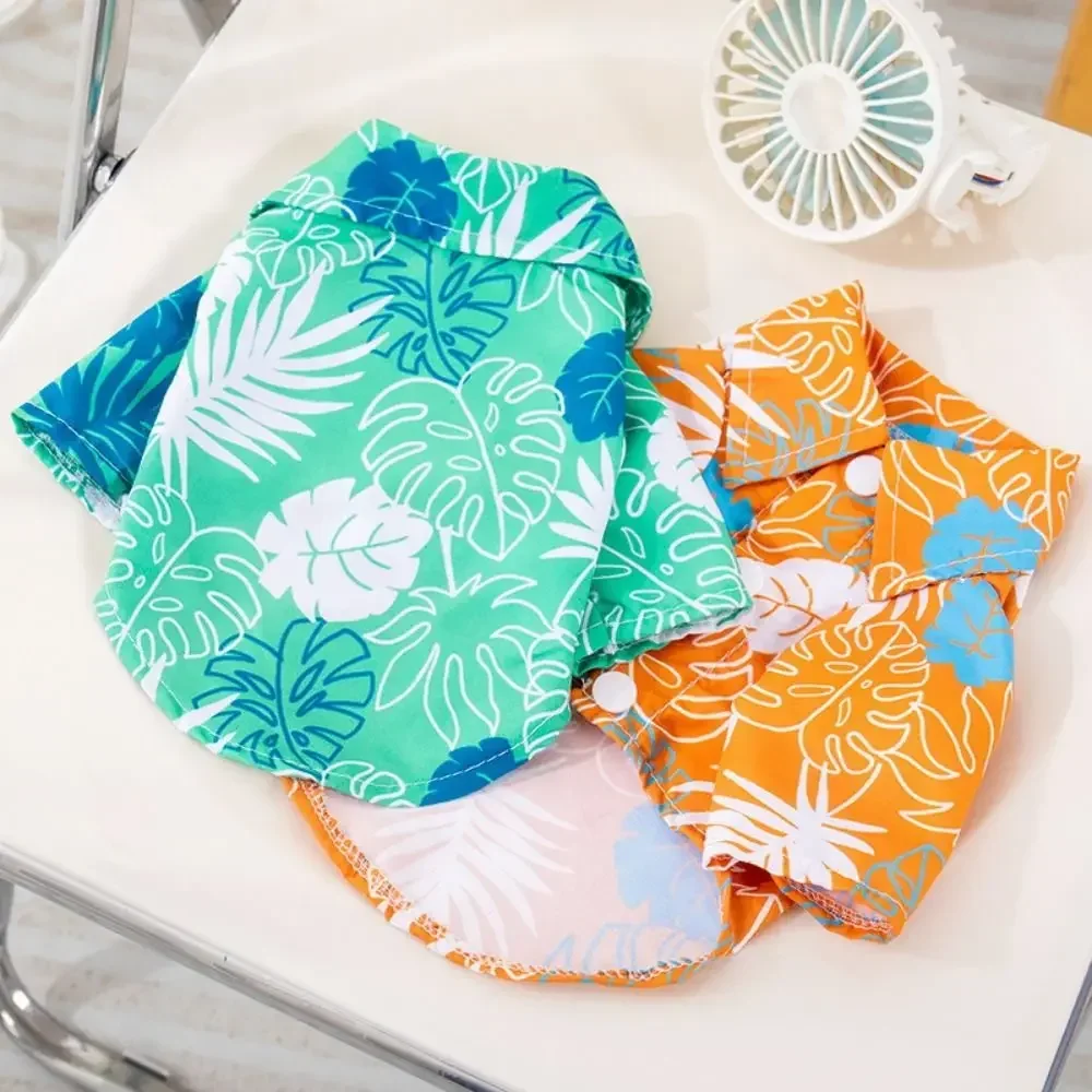 Гавайский стиль яркая летняя одежда для собак крутая тонкая рубашка кошек модный