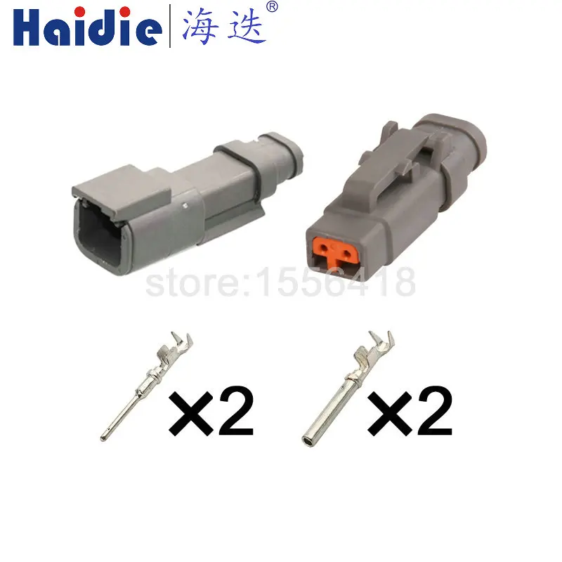 

1Set 2Pin DTM06-2S-E007 Waterproof Connector DTM04-2P-E007 With Tail Cover Male And Female Cable Plug