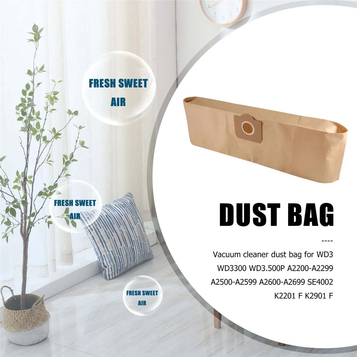 15 шт. пылесборник для пылесоса KARCHER WD3 Premium WD 3 300 M 200 WD3.500 P 6 959-130