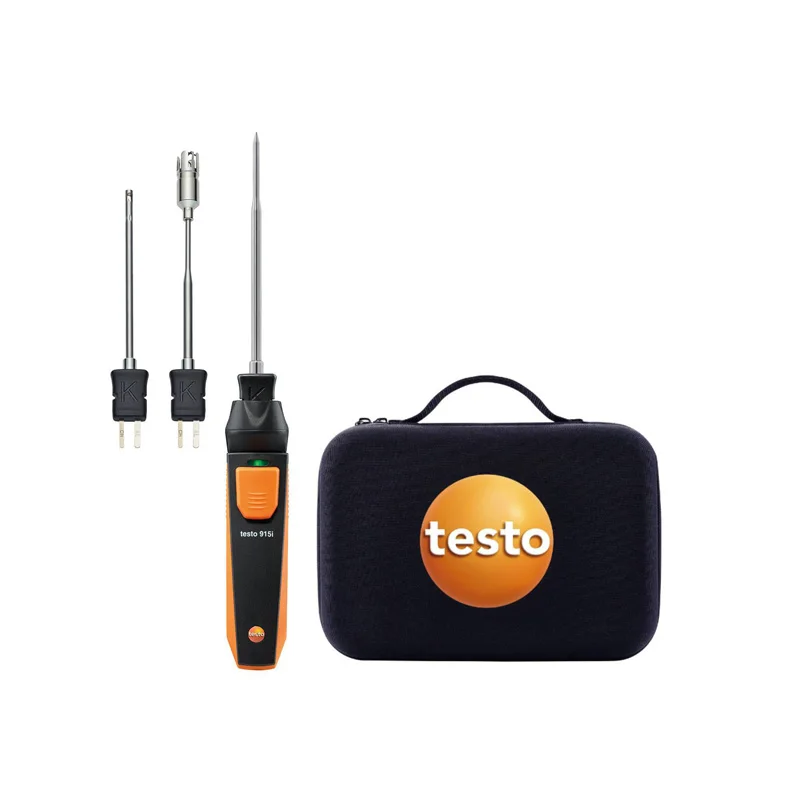 Testo 915i Temperature Instrument Kit Bluetooth Split  0563 5915 With 3 PCS Temperature Probes For Air Penetration Surface