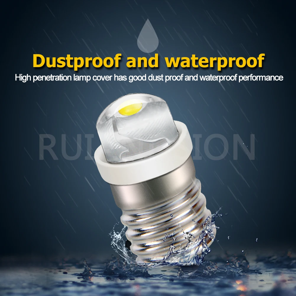 RUIANDSION 10 шт. E10 0 5 Вт винтовая Резьбовая лампа 3 в 4 6 12 В 18 24 COB фонафонарь 6000K белый лм |