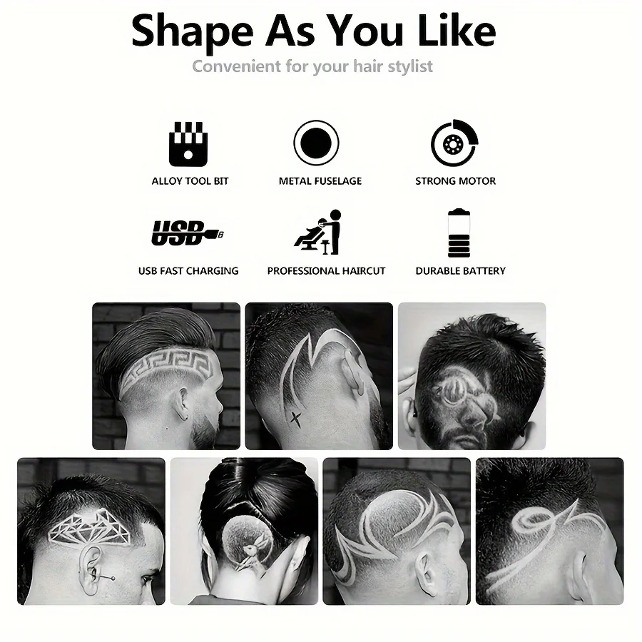 Umate Профессиональная электрическая машинка для стрижки волос с металлическим