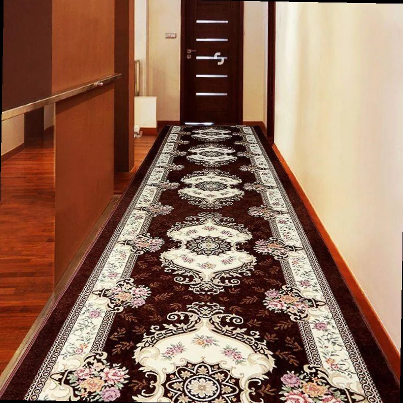 

2022 Europe Corridor Carpets Hotel Long Aisle Rug Decorative Entrance/Hallway Stair Anti-Slip Carpet Rugs Doormat Floor Wedding