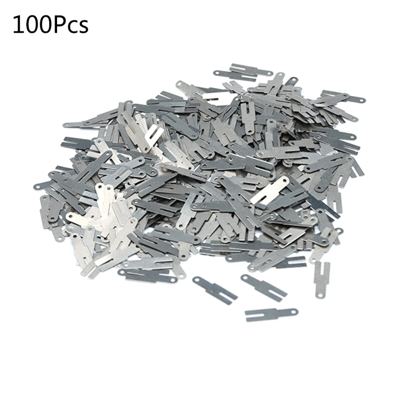 

Upgraded 100pcs 0.15x20x4 mm H Nickel Plated Steel Strap Sheets Used for Battery Spot Welding Machine Welder Washers J2FA