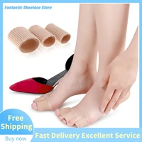 silicone tube toe gel protector cover soft cushion pad cap can be cut finger gel tube pain relief protection foot care sleeves