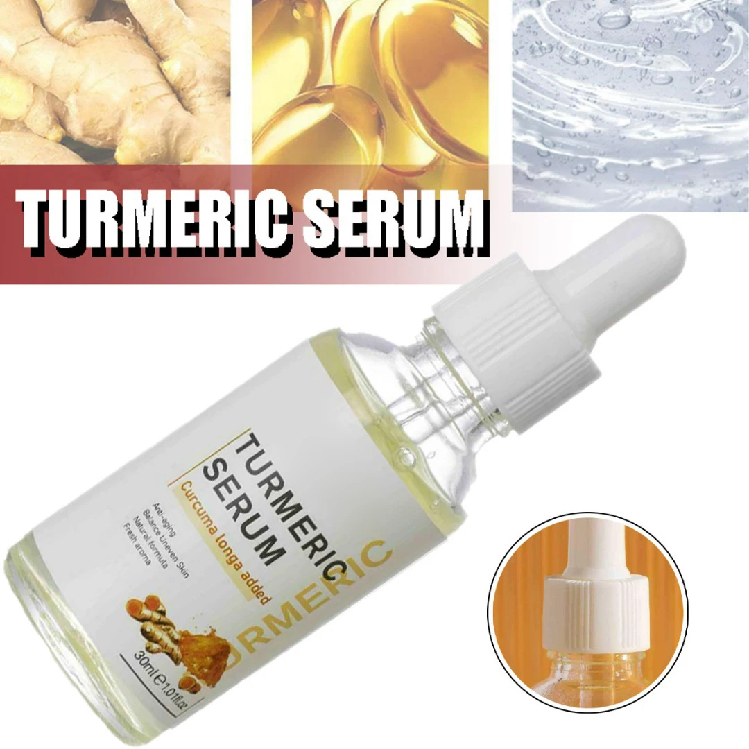 

1 Pc 30ml Turmeric Serum Acne Dark Spot Corrector Oil Anti Aging Wrinkles Brightening moisturizing Face Skin Care Beauty