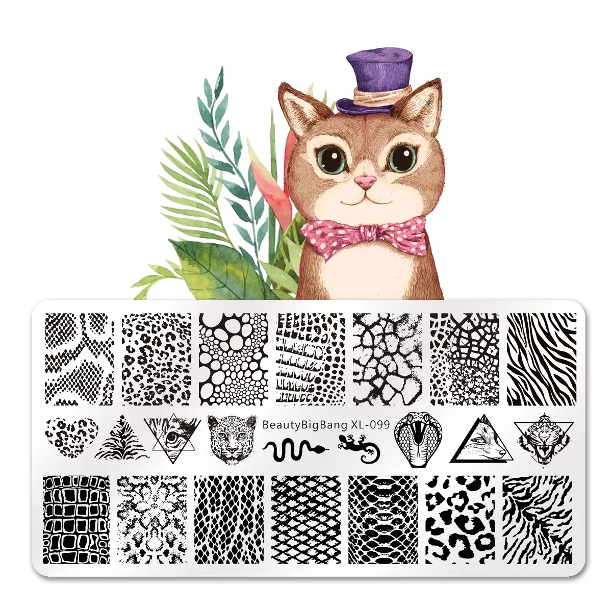 

NEW Stainless Steel Stamping Plate Template Leopard Snake Animal Skin Nail Art Image Print Nail Mold Nail Art Tools