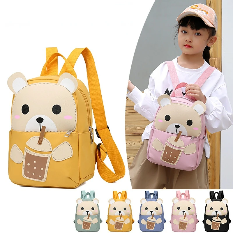 Cartoon Fashion Bear Children's Book Bag Kindergarten Children Backpack Tide Boy Girl Travel Backpack Oxford Book Bags