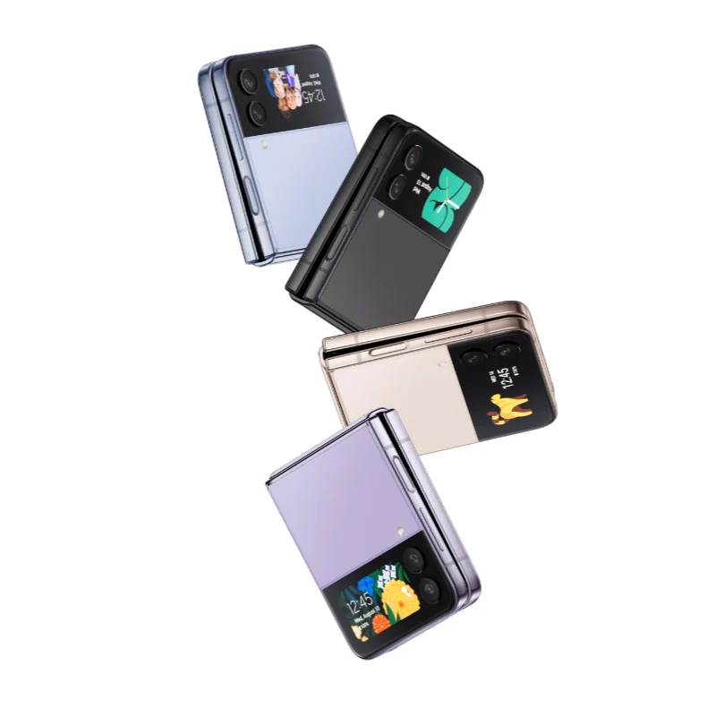 2022 New Samsung Galaxy Z Flip 4 5G Smartphone Flip4 Snapdragon 8+ Gen 1 6.7'' 120Hz refresh rate 25W Fast Charge Mobile Phone