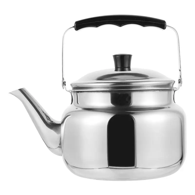 

1PC Mini Teakettle Stainless Steel Water Kettle Outdoor Teapot Ant-Scald Handle Tea Kettle Heating Water Pot Tea Pot Teaware